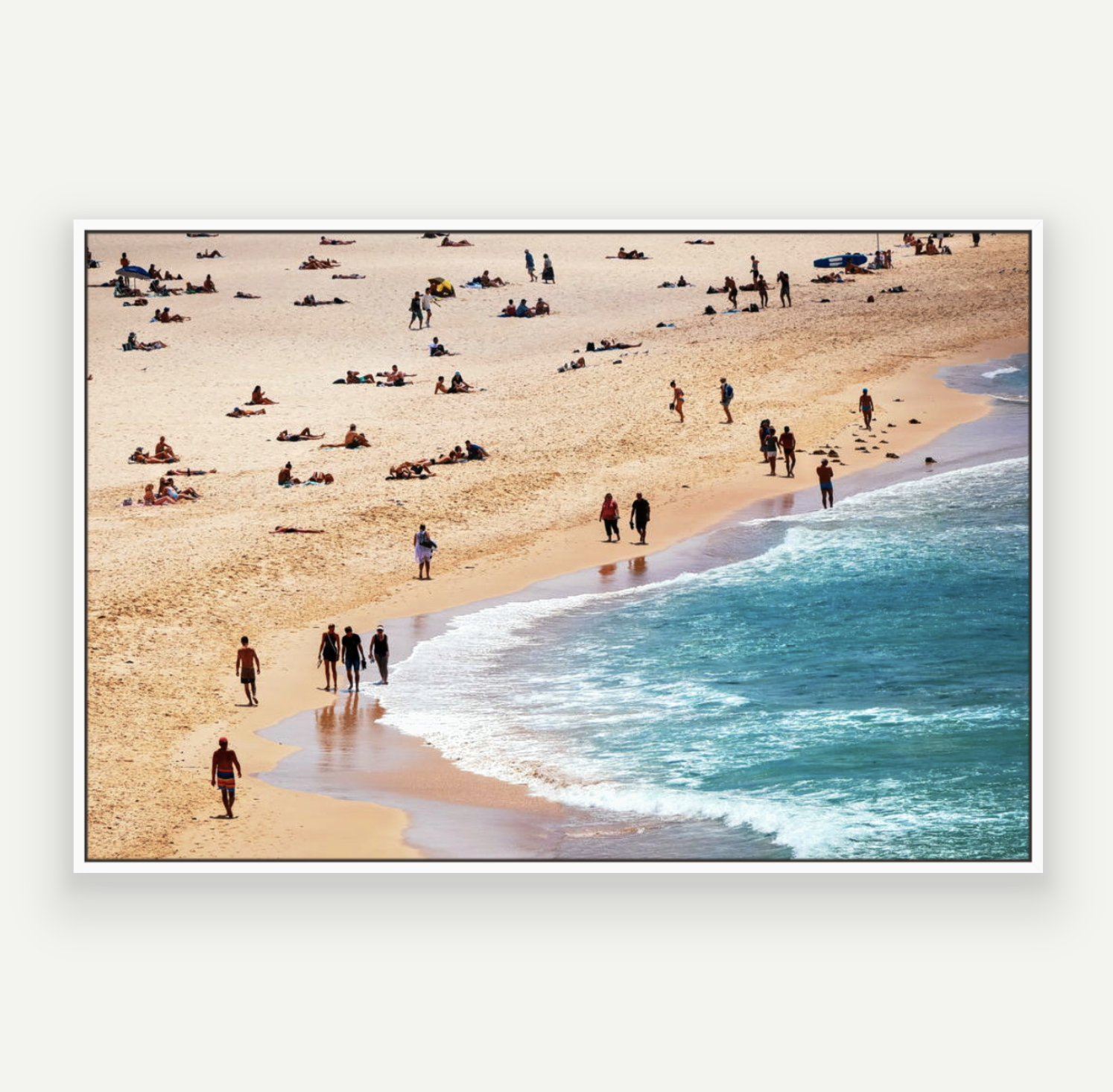 Summer Bondi Beach Framed canvas Print Maya Interiors